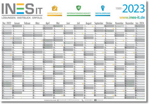 Plakatkalender 2023 mit 14 Monaten